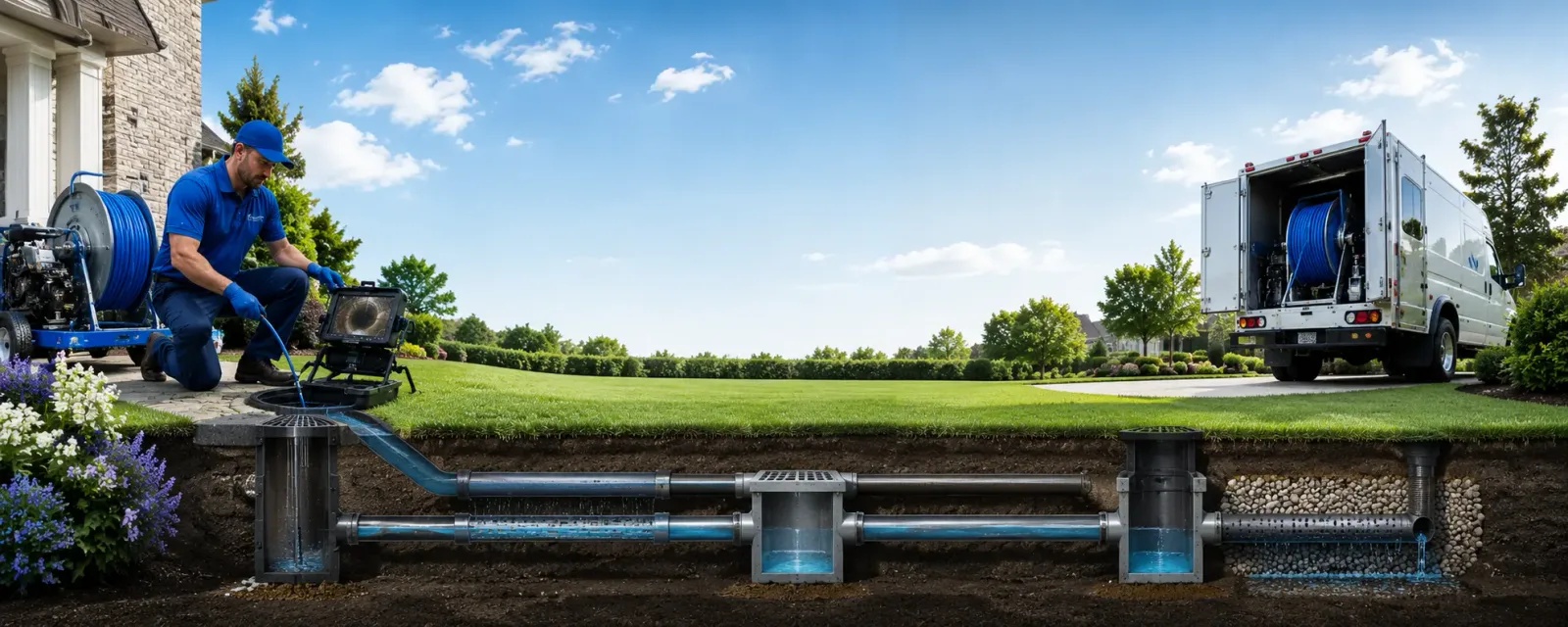 Outdoor drain cleaning information for Pioneertown, CA